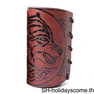 Viking Bracers Armor Cuff Wolf สายรัดข้อมือ สายรัดข้อมือ สําหรับคอสเพลย์ ผู้หญิง