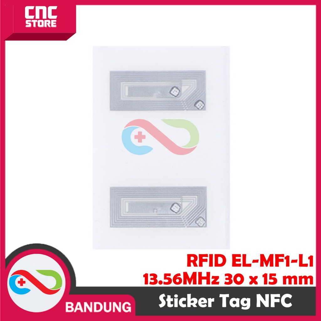 RFID EL-MF1-L1 13.56 MHz 1K ป้ายสติกเกอร์แท็ก NFC RC522 สติกเกอร์ F08 30 x 15 มม.