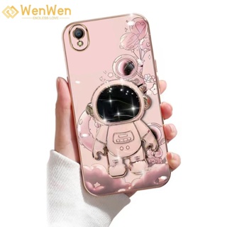 Wenwen เคสโทรศัพท์มือถือแบบนิ่ม TPU กันกระแทก ลายนักบินอวกาศ 3D พร้อมที่ตั้งวาง บางมาก สําหรับ OPPO A37 NEO 9 a57 a39