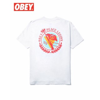 เสื้อยืดแขนสั้น ผ้าฝ้าย พิมพ์ลาย Obey