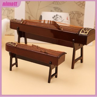 Ni โมเดลเครื่องดนตรีไม้ Guzheng ขนาดเล็ก สําหรับตกแต่งบ้านตุ๊กตา