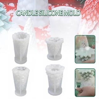 New 3D Christmas Tree Candle Mold Silicone DIY Crafts Molds Decor Making Mould