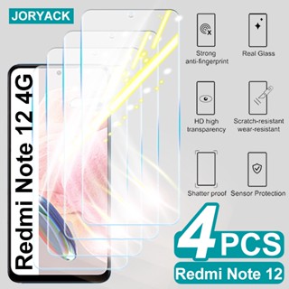 กระจกนิรภัยกันรอยหน้าจอ 9H กันระเบิด สําหรับ Redmi Note 12 4G 12S 12 Pro 5G 11 Pro 11 4G 11S 10 Pro 10S 10 12 Pro Plus 4 ชิ้น