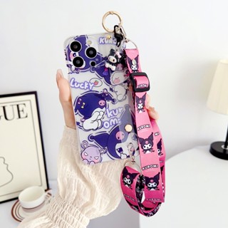 Yiki|เคสโทรศัพท์มือถือ TPU แบบนิ่ม ลายการ์ตูน Kuromi My Melody พร้อมสายคล้อง สําหรับ Samsung M53 M52 M51 M42 M32 M31S M31 M13 M12 M11 M21