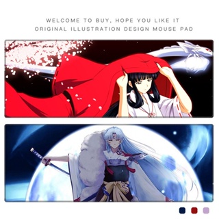 Inuyasha แผ่นรองเมาส์ คีย์บอร์ด ขนาดใหญ่ กันน้ํา ลายการ์ตูนอนิเมะ สําหรับคอมพิวเตอร์ตั้งโต๊ะ