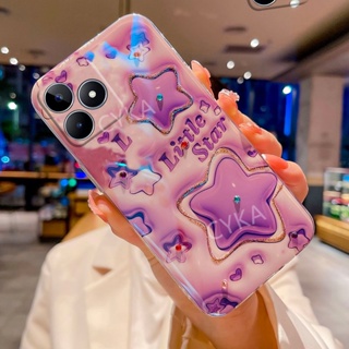 เคสโทรศัพท์มือถือแฟชั่น แบบนิ่ม ลายดาว 3D แต่งพลอยเทียม ด้านหลัง สําหรับ Realme C53 OPPO Realme C53 RealmeC53