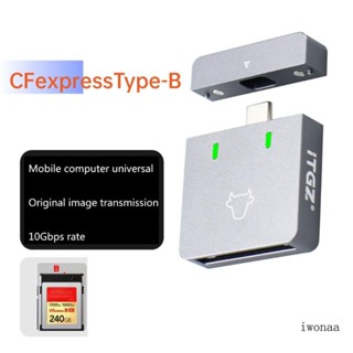 Iwo CFexpress อะแดปเตอร์การ์ดรีดเดอร์ TypeB USB3 2 Gen2 10Gbps Type C สําหรับกล้อง SLR ช่างภาพ