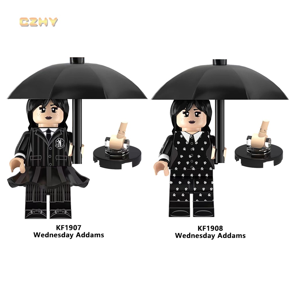 ฟิกเกอร์ตัวต่อ TV Wednesday Addams ขนาดเล็ก ของเล่นสําหรับเด็ก