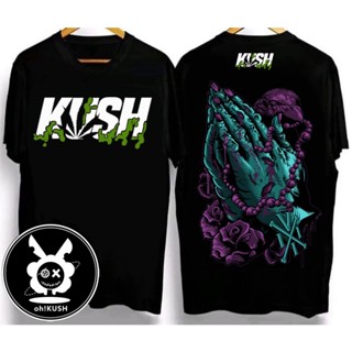 (Official New Shop) KUSH Original Trend New Design Unisex T-shirt High-end Top Pious Hands Cod Tee