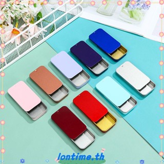Lontime ชุดกล่องตลับยา แบบสไลด์ โลหะเปล่า ขนาดเล็ก