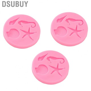 Dsubuy 3pcs Marine Theme Silicone Mold DIY Multipurpose  Grade Fondant