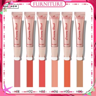 ♕ Dimshow บลัชออนชนิดน้ำหัวฟองน้ำไฮกลอสเนื้อแมท Rouge Pearlescent Shimmer Stick Pink Rouge Cream Smooth Easy To Color Long-last Face Makeup 12 Colors FURNITURE