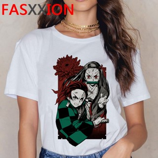 เสื้อยืดเข้ารูป Demon Slayer Kimetsu Geen Yaiba Kleding Mannen Harajuku Kawaii Tumblr เสื้อยืดเชิ้ต S-5XL