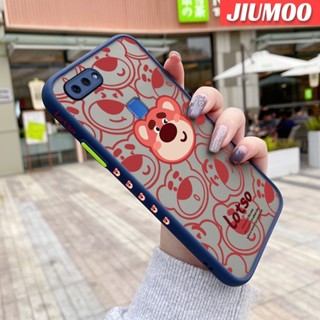 เคสซิลิโคนนิ่ม แบบใส ขอบสี่เหลี่ยม ลายหมีสตรอเบอร์รี่ กันกระแทก สําหรับ vivo x20 x21 x21i x21 ud