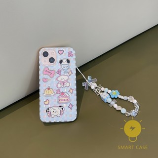 For เคสไอโฟน 14 Pro Max [Cute Puppy Grids Chain] เคส Phone Case For iPhone 14 Pro Max Plus 13 12 11 For เคสไอโฟน11 Ins Korean Style Retro Classic Couple Shockproof Protective TPU Cover Shell