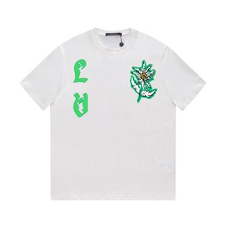 L555v- ใหม่ เสื้อยืดคอกลม แขนสั้น พิมพ์ลายตัวอักษรนามธรรม Yayoi Kusama สําหรับผู้ชาย และผู้หญิง Keue