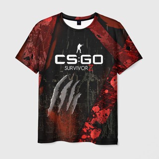 เสื้อยืด พิมพ์ลาย "CS GO" 3 มิติ สําหรับผู้ชาย