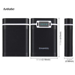 Turbobo เคสแบตเตอรี่เปล่า แบบพกพา 4x18650 USB 5V 2.5A DIY