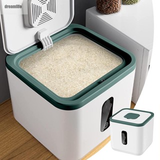 【DREAMLIFE】Grain Storage 23×23×17cm ABS Gray/White Green/Green Multi-use Creative