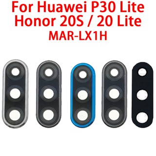 กระจกเลนส์กล้องด้านหลัง และกรอบกล้อง สําหรับ Huawei P30 Lite Honor 20S 20Lite RU MAR-LX1H