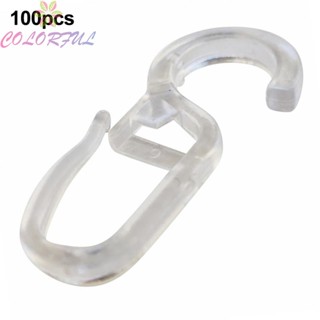 【COLORFUL】Window Treatment Hardware Curtain Hooks Curtain Ring 100pcs 30*14.5mm Click