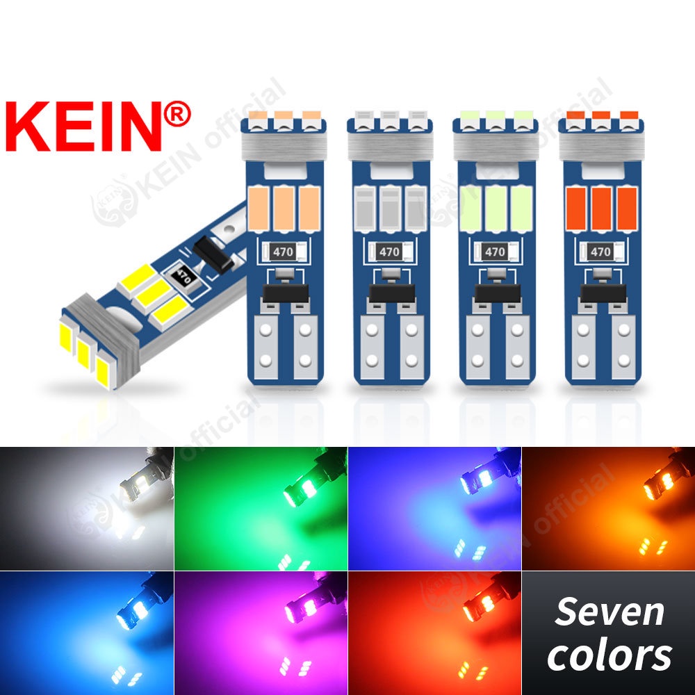 Kein 5PCS T5 LED หลอดไฟแดชบอร์ดรถยนต์ Neo Wedge 73 74 17 27 สําหรับภายในรถ ไฟสัญญาณด้านข้าง แผงหน้าปัด มอเตอร์ไซค์