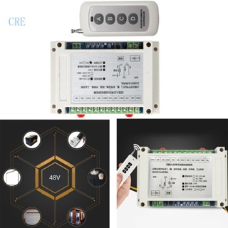 Cre โมดูลรีเลย์รับสัญญาณ 315Mhz 433Mhz DC 12V-48V 4CH 1527code รีโมตคอนโทรลไร้สาย สําหรับมอเตอร์ DC DIY