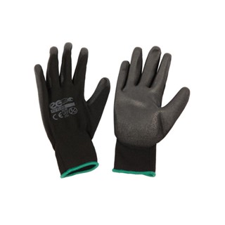 ECO ถุงมือถักเคลือบ PU GLOVE ไซซ์ M สีดำ