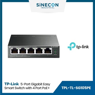 มีบริการส่งด่วนภายในวัน - TP-Link รุ่น TL-SG105PE 5-Port Gigabit Easy Smart Switch with 4-Port PoE+ By Sinecon