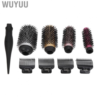 Wuyuu Hair Brush Set  Curly Straighten Heat Conduction Beard Nylon Styling for Home