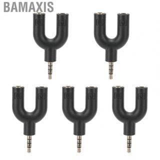 Bamaxis 5PCS Headset Adapter Headphone Microphone U Splitter Cable 3.5mm Type Adap LAM