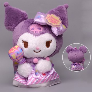 พวงกุญแจ จี้ตุ๊กตาการ์ตูน Sanrio Kuromi น่ารัก ขนปุยนุ่มนิ่ม สําหรับตกแต่งกระเป๋านักเรียน กระเป๋าเป้สะพายหลัง