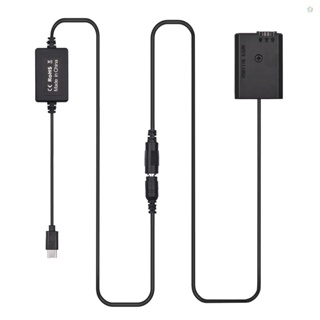 (adspth) สายเคเบิล PD USB Type-C เป็นแบตเตอรี่ดัมมี่ NP-FW50 DC แบบเปลี่ยน สําหรับ A7S2 A7S A7 II R RII A7M2 A6000 A6300 A6500 A7000