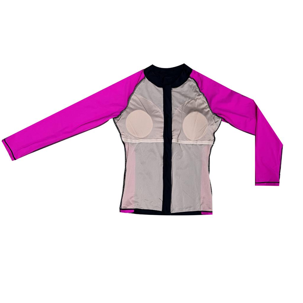 พร้อมส่ง 31656ชุดว่ายน้ำแบบ 2 ชิ้น เเบบซิปยาวด้านหน้า เสื้อเเขนยาว กางเกงขายาว - รูปที่ 5