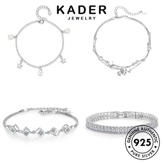 Kader Jewelry สร้อยข้อมือเงิน 925 ประดับเพชรโมอิส เรียบง่าย เครื่องประดับ สําหรับผู้หญิง M054