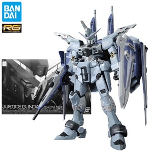 Bandai Genuine Gundam Model Garage Kit MG Series 1/100 JUSTICE GUNDAM DEACTIVE MODE Anime Action Figure Toy for Boys Collectible