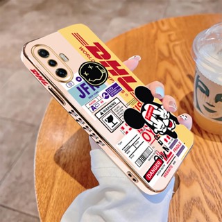 เคสโทรศัพท์มือถือนิ่ม ขอบสี่เหลี่ยม พิมพ์ลายมิกกี้เมาส์ หรูหรา สําหรับ Xiaomi Poco Pocophone F2 Pro Poco F3 F4 GT