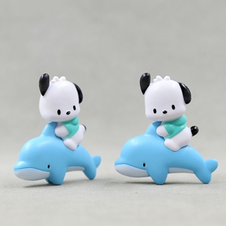 SANRIO Ag โมเดลตุ๊กตาฟิกเกอร์ รูปปลาโลมา Pochacco น่ารัก DIY ของเล่นสําหรับเด็ก