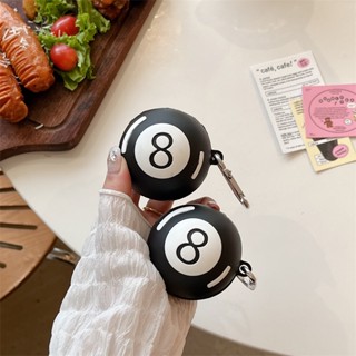 เคสหูฟังบลูทูธไร้สาย ซิลิโคนนิ่ม ลายการ์ตูนบิลเลียด 3D สีดํา สําหรับ Samsung Galaxy Buds-2-Live-Pro 8