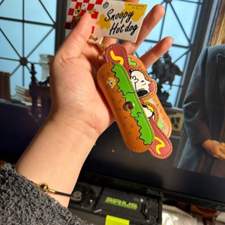 [กระเป๋าใส่เหรียญน่ารัก] พวงกุญแจรถยนต์ ลาย Snoopy Hot Dog ขนาดเล็ก