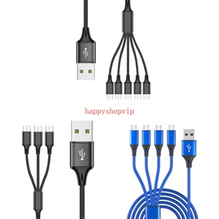 Hsv 3 4 5 in 1 USB2 0 สายชาร์จ MicroUSB สําหรับโทรศัพท์ แท็บเล็ต แผ่นรองพาวเวอร์ซัพพลาย