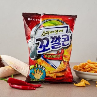 พร้อมส่ง 꼬깔콘 매콤달콤 ขนมข้าวโพดอบกรอบรสเผ็ดหวาน Lotte Kokal Corn Chips (Sweet &amp; Spicy) 72g