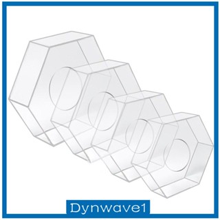 [Dynwave1] กล่องอะคริลิคใส ทรงกระบอก หกเหลี่ยม สําหรับใส่เค้กแต่งงาน งานหมั้น ปาร์ตี้ DIY