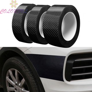 【COLORFUL】Car Sticker 3pcs 5D Black Carbon Fiber Stickers Decorative Car Stickers