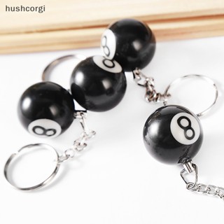 [hushcorgi] พวงกุญแจเรซิ่น เบอร์ 8 32 มม. สีดํา สร้างสรรค์ เครื่องประดับแฟชั่น พร้อมส่ง