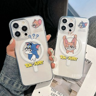 เคสโทรศัพท์มือถือ TPU นิ่ม แบบใส ลาย Tom Jerry สําหรับ Iphone 14 11 12 13 Pro Max 14Plus
