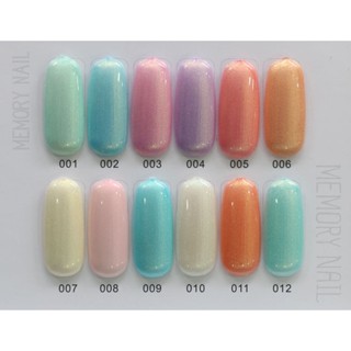 สีทาเล็บเจล EN.OU ยกเซ็ต 12ขวด สีมุกคละสี LIGHT COLOR