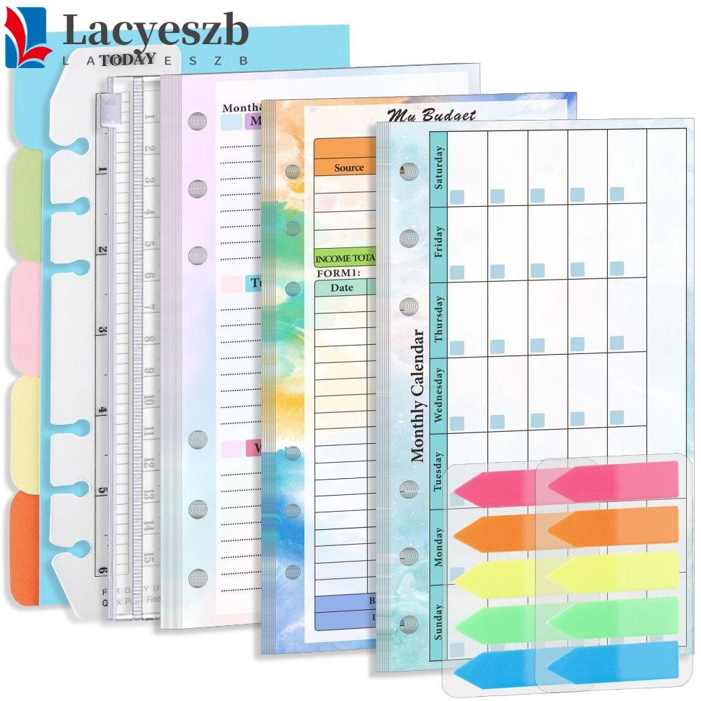 LACYESZB กระดาษรีฟิล ขนาด A6 คุณภาพสูง สําหรับใส่เครื่องเขียน แพลนเนอร์รายสัปดาห์
