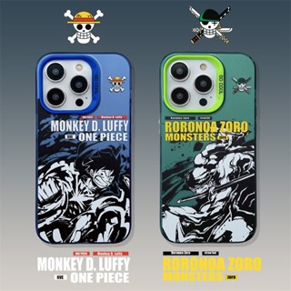 เคสโทรศัพท์มือถือ กันกระแทก ลายการ์ตูนอนิเมะ OnePiece Monkey D Luffy Zoro สําหรับ IPhone 11 12 13 14 Pro Max 14 Pro Max 13 Pro 12