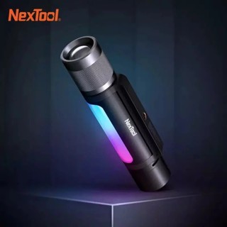 Nextool Xiaomi Youpin 12 In 1 ลําโพงพาวเวอร์แบงก์ Usb-C ขนาดเล็ก ควบคุมด้วยเสียง ไฟ Rgb จังหวะเพลง สําหรับเดินป่า เอาตัวรอด